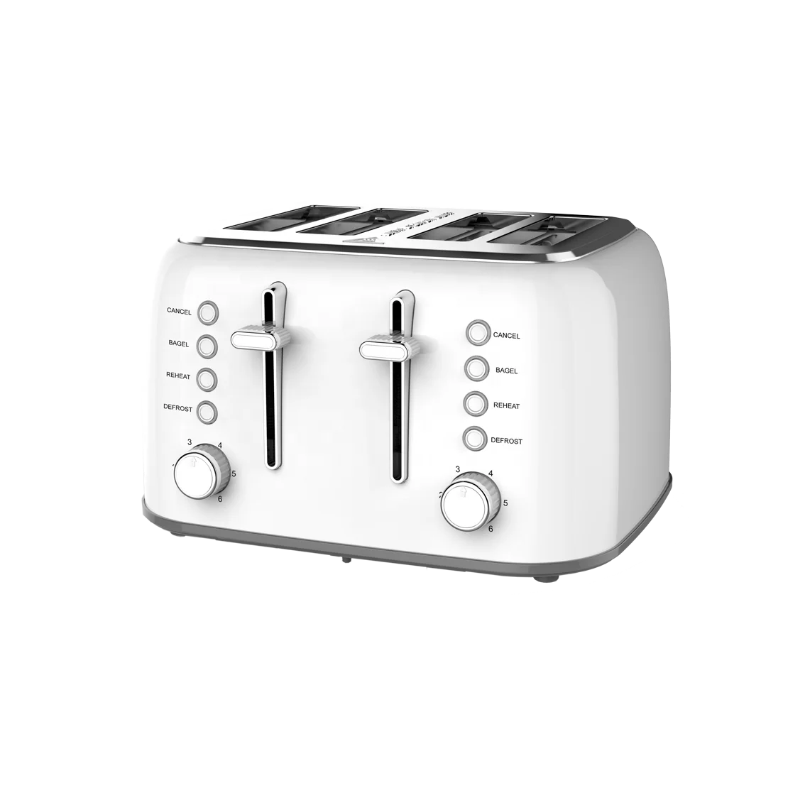 Hot Sale Promotion Home Hotel Kitchen Appearances Breakfast Bread Maker Sandwich Toaster 4 Slice Stainless Steel