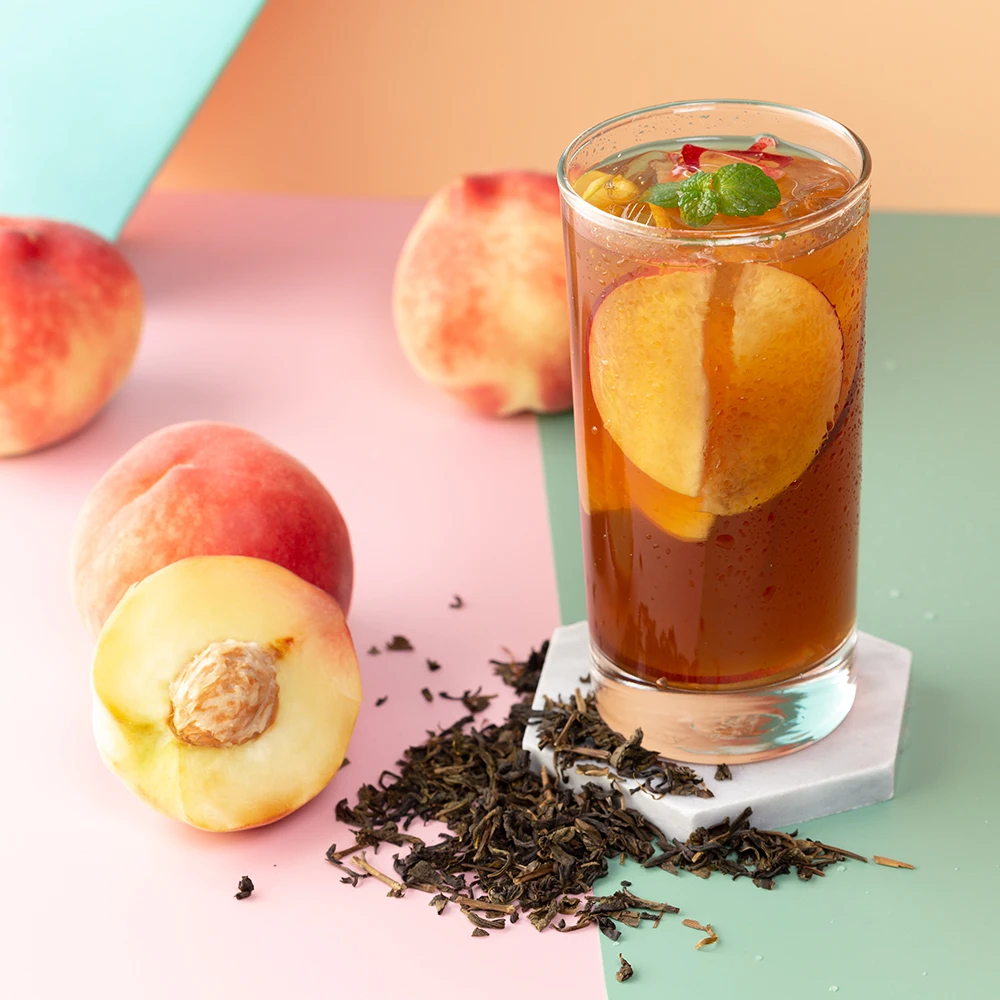 SIGNWIN-3 in 1 Peach Ice Tea Powder Instant Drink Powder use in bubble tea chain store