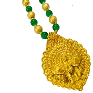 Native American African Indian Wedding Dress Accessory Fashion Jewelry Necklace Sets 24K Gold Plated Chains From Dubai