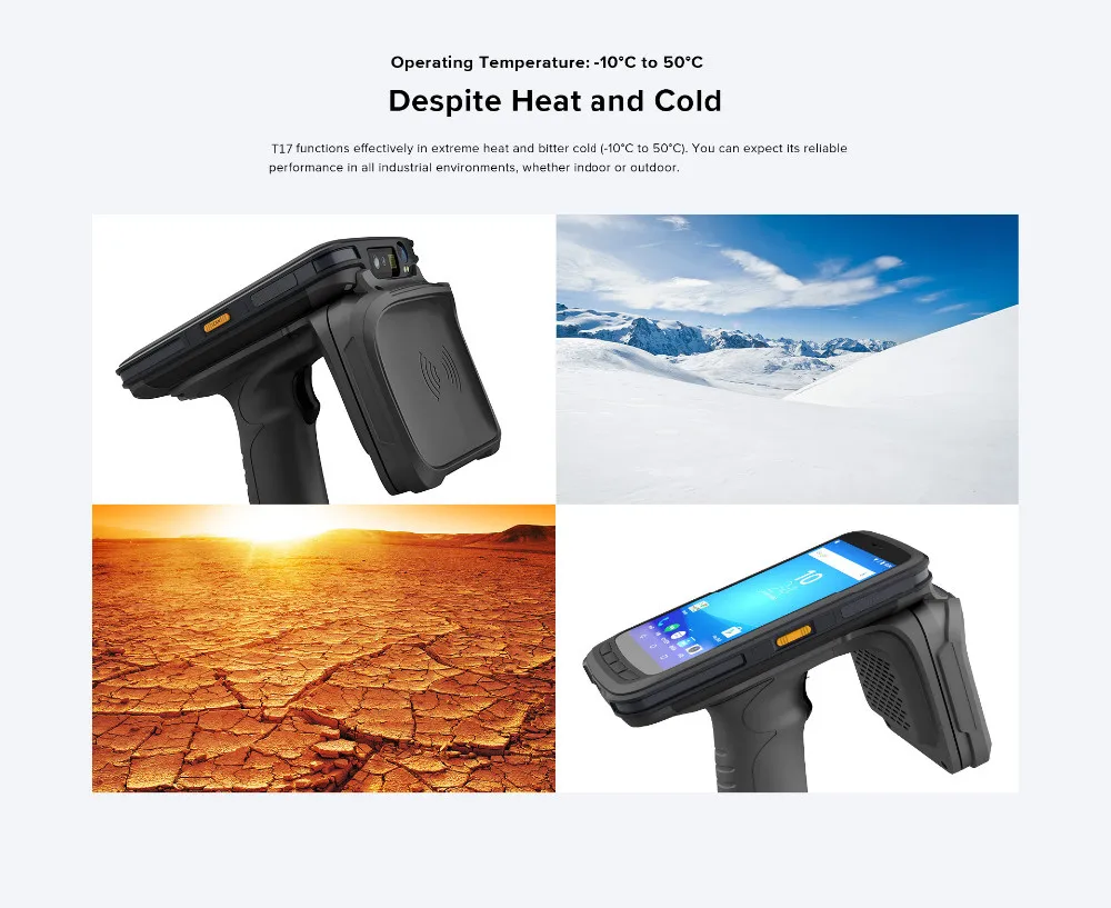 Chainway C72 Barcode Scanner Rugged PDA Long Range UHF RFID Reader Built with Impinj E710 Handheld Terminal Mobile Computer