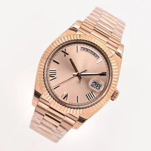 New Business Luxury Stainless Steel Fashion Men's Mechanical Watch Classic Elegance Automatic Winding Waterproof Luminous Watch