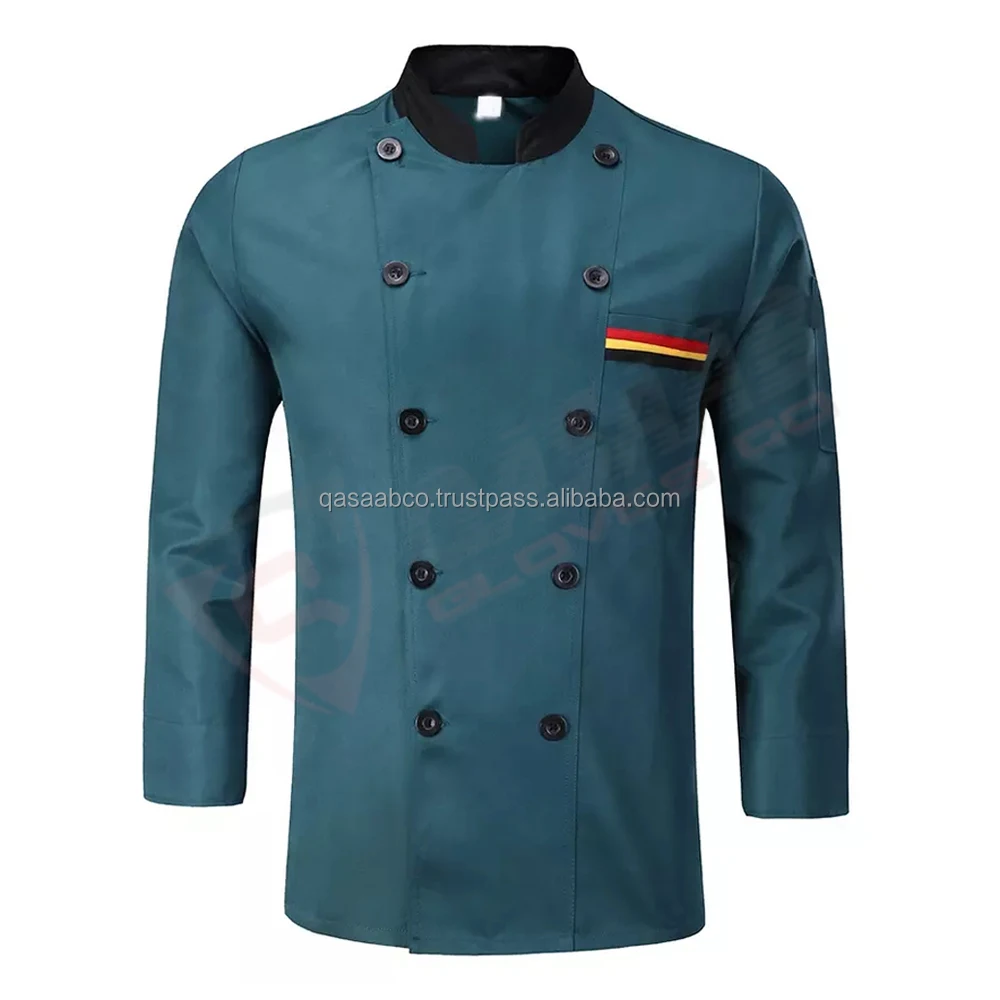 Doublebreasted Bluechef Jacket Longsleeves Chefsmen Womenkitchen