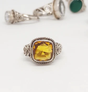 Topaz Ring in 14k Rose Gold - Radiant Handmade Gemstone Rings for Fashion Statement, Engagement, Anniversary, Birthstone
