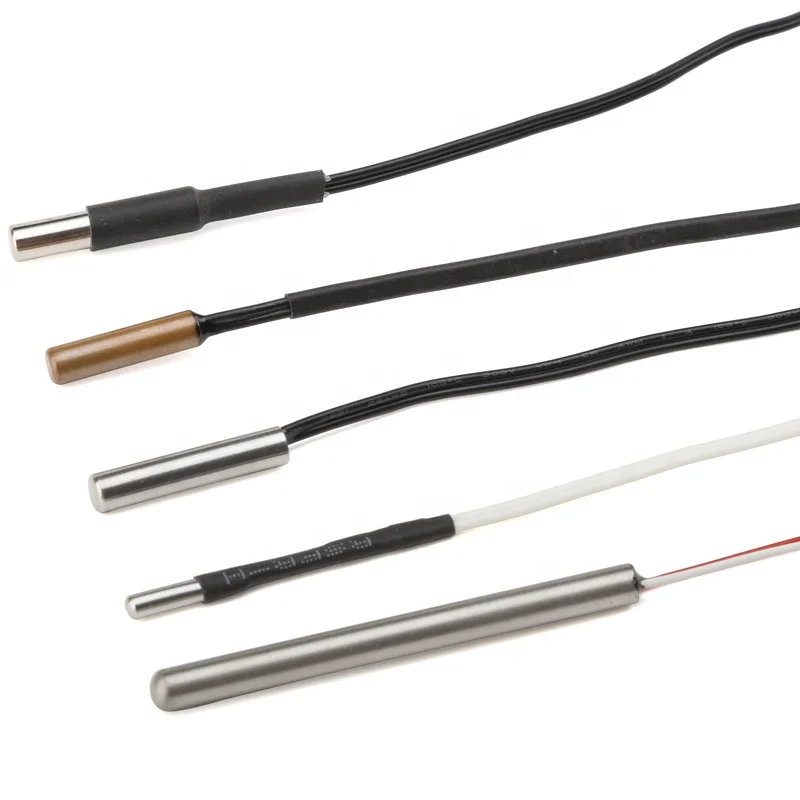 Cylinder Head NTC Temperature Sensor 3x10mm 5x20mm 5x25mm 6x30mm 3950 10K Ohms Copper Bullet Housed Stainless Steel RTD Probe