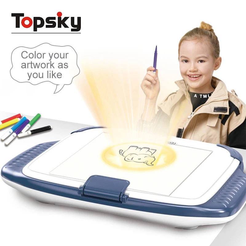High Quality Plastic Projector Board Drawing Toys Light up Tracing Pad Painting Art Machine Board Toys for Children
