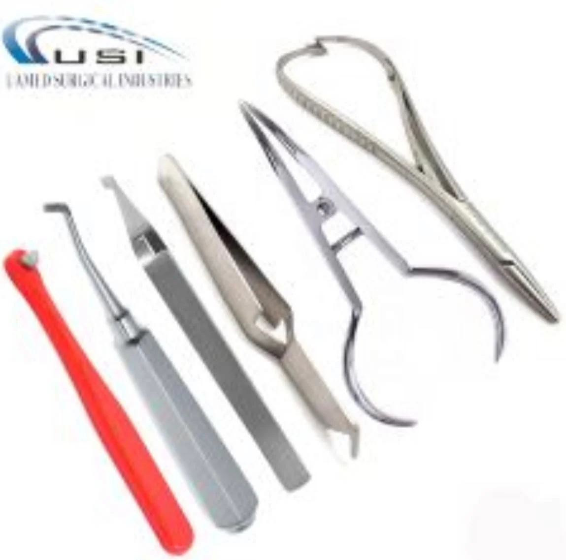Miroir dentaire en acier inoxydable,outils de dentiste,Kit d'instruments de  chirurgie dentaire,pincettes,sonde- 5pcs[F97498]