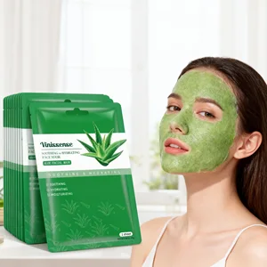 Aloe Vera Skincare Sheet Masks Vitamin C Infused Cotton Facemasks for Daily Use