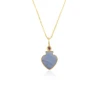 3. Blue Lace Agate with Pink CZ