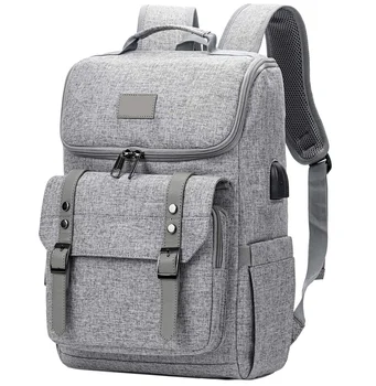 Good Brands Travel Laptop Backpack With USB Port Custom Backpack Vintage College Student Backpack School Bags For High School