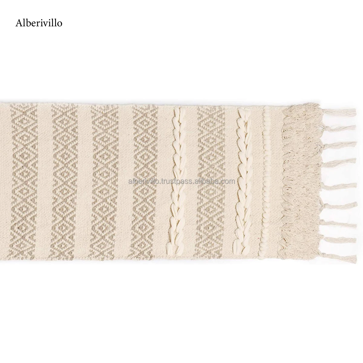 Роскошные хлопчатобумажные настольные бегуны ручной работы стандартного размера богемные тканые сделанные в