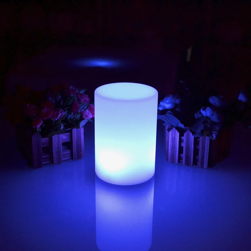 Remote Control LED PE Table Lamps Colorful Bar Guide Road Decorative Luminous Plastic Simple Battery