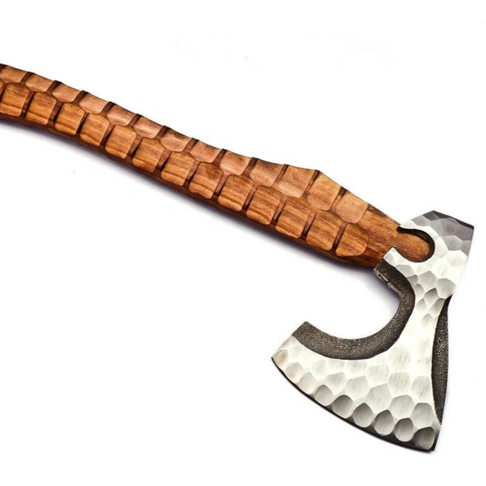 Сделанный на заказ охотничий Топор Ручной работы из углеродистой стали с ручкой пепла идеальный захват и сбалансированный топор кожаным футляром