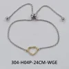 Rhodium + Gold Heart
