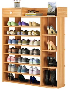 2023 free shipping modern designs multi-layer wood wooden storage organizer shoe stands cabinet racks for home entrance