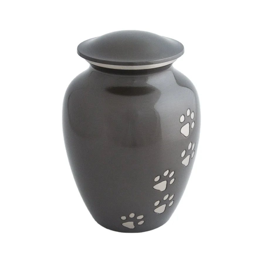 High Quality Grey Paw Pet Cremation Urns For Pet Ashes Urn For Ash