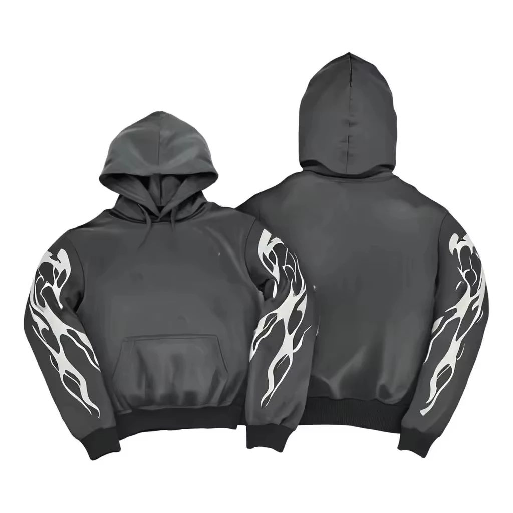 Glory Custom Screen Print Sleeves Oversized Acid Wash Pullover Hoodie Premium Quality Drop Shoulder Hoodies For Streetwear OEM