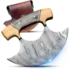 Damascus Steel Olive & Black Wood