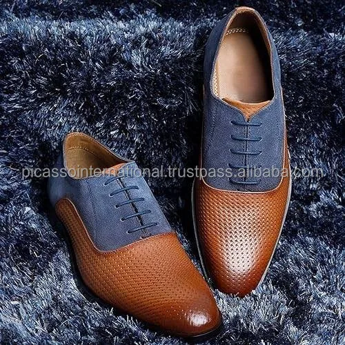 Premium Quality Formal Casual Office Party Wear Men's Full Grain Cow Hide Antique Italian Leather Dress Shoes from India