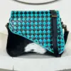 Turquoise & Black Checkered