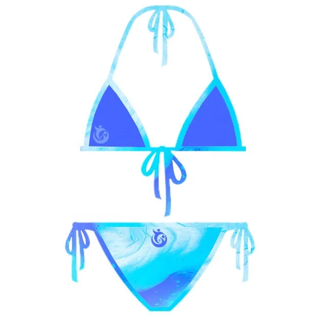 Camo Pattern Green Color High Demand Best Selling Super Quality Micro Triangle Bikini Nude Modals Wearing Mini Bikinis on Beach