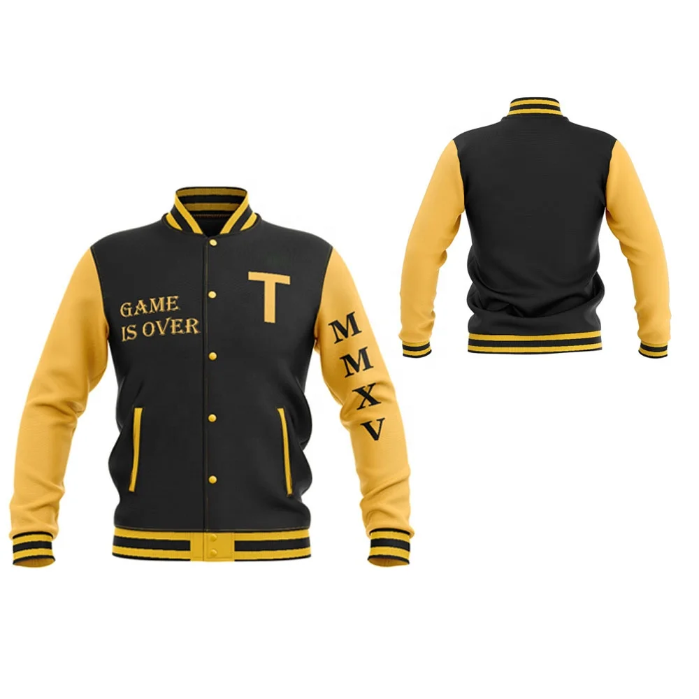 OEM Custom Ribbed Elastic Cuff Fashion Leather Sleeve Embroidery Varsity  Jacket for Men - China Varsity Jacket and Letterman Jacket price