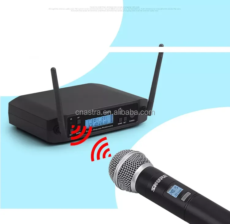 Glxd4 Glxd Uhf Wireless Mic Glxd24 Sm 58 Karaoke Dj Microfone System ...