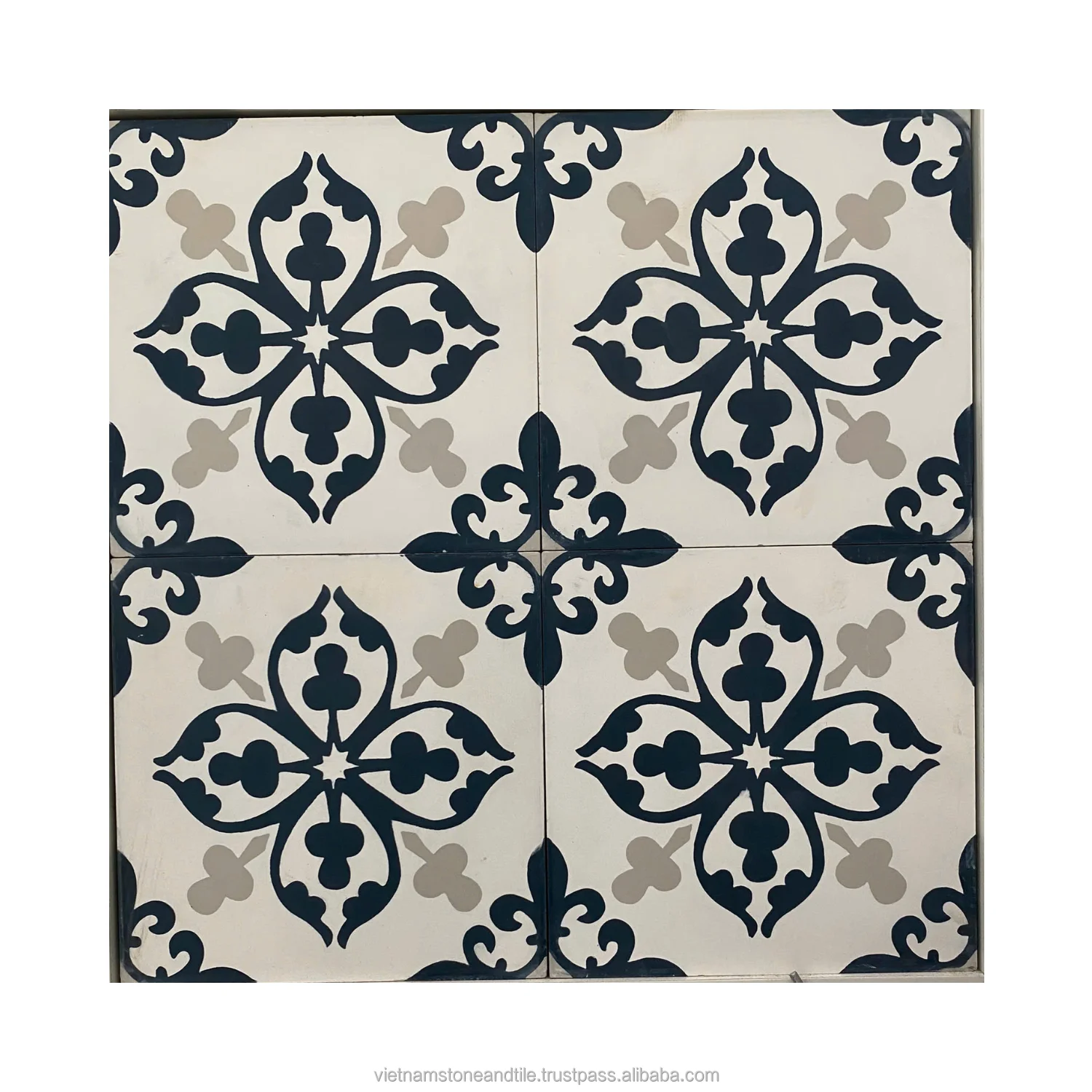 Wholesale Tiles with Design Custom Pattern Flower 3D Vintage Spanish Style and Moroccan Backsplash Kitchen Tiles for Wall, Floor