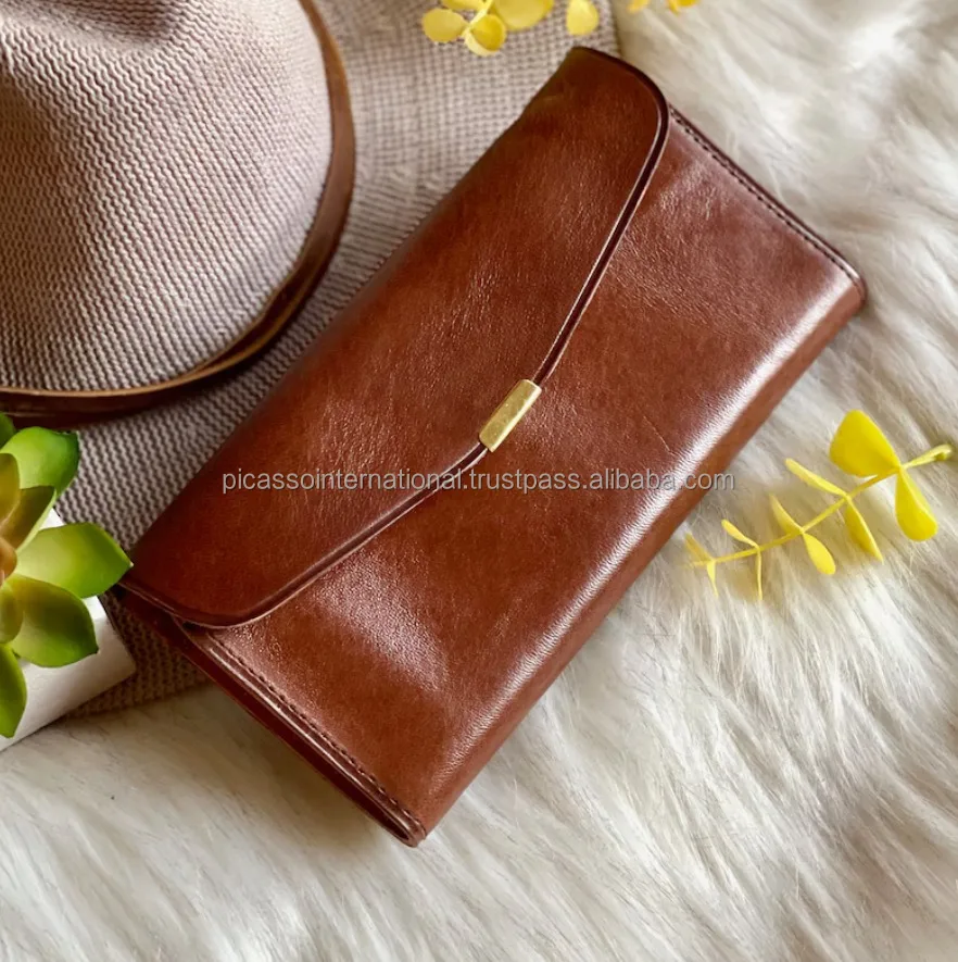 Indian Manufacturer Supply Eye Catching Look Best Quality Wholesale Natural Pattern Genuine Leather Wallet for Unisex Use