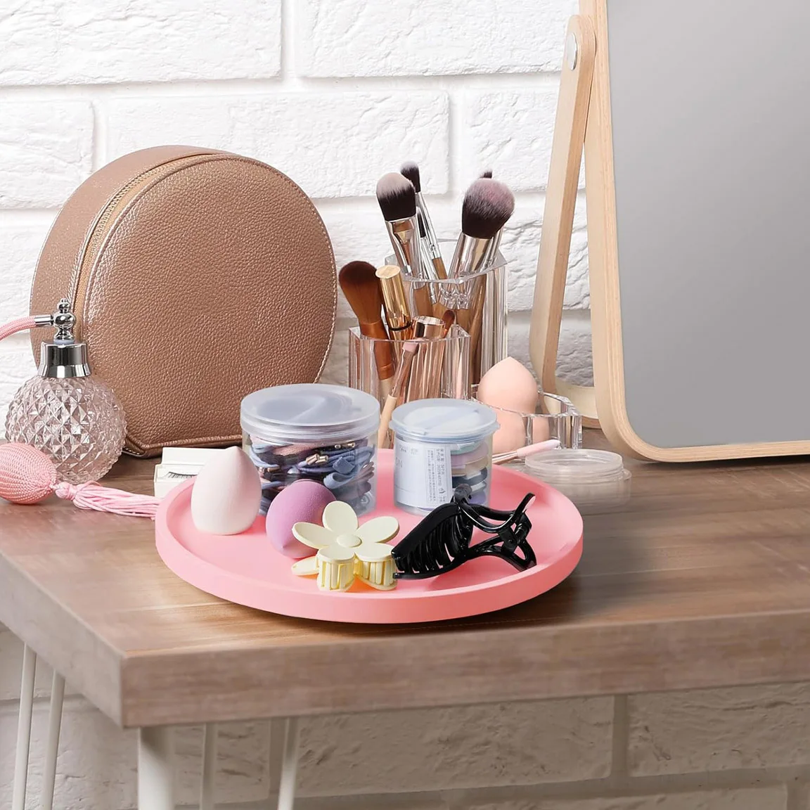 10" Lazy Susan Turntable Organizer for Cabinet Kitchen Accessories for Table Dining Pantry Countertop Cupboard Coffee Bar Decor