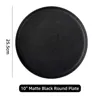 10 inch black matte round plate