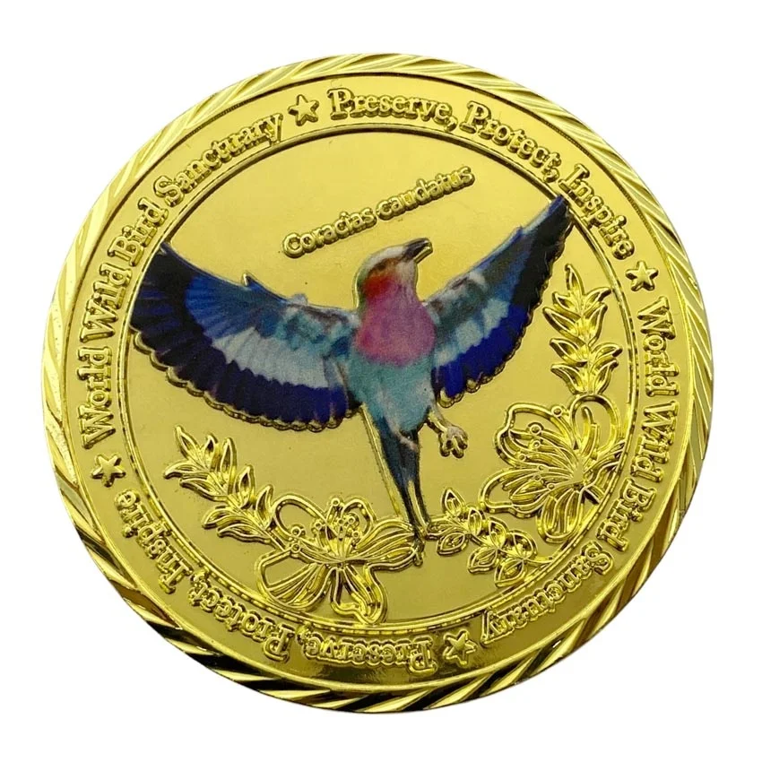 Custom 3d Model Parrot Relief Manufacturer 3D Relief UV Printed Souvenir Coin Custom Print Coins| 