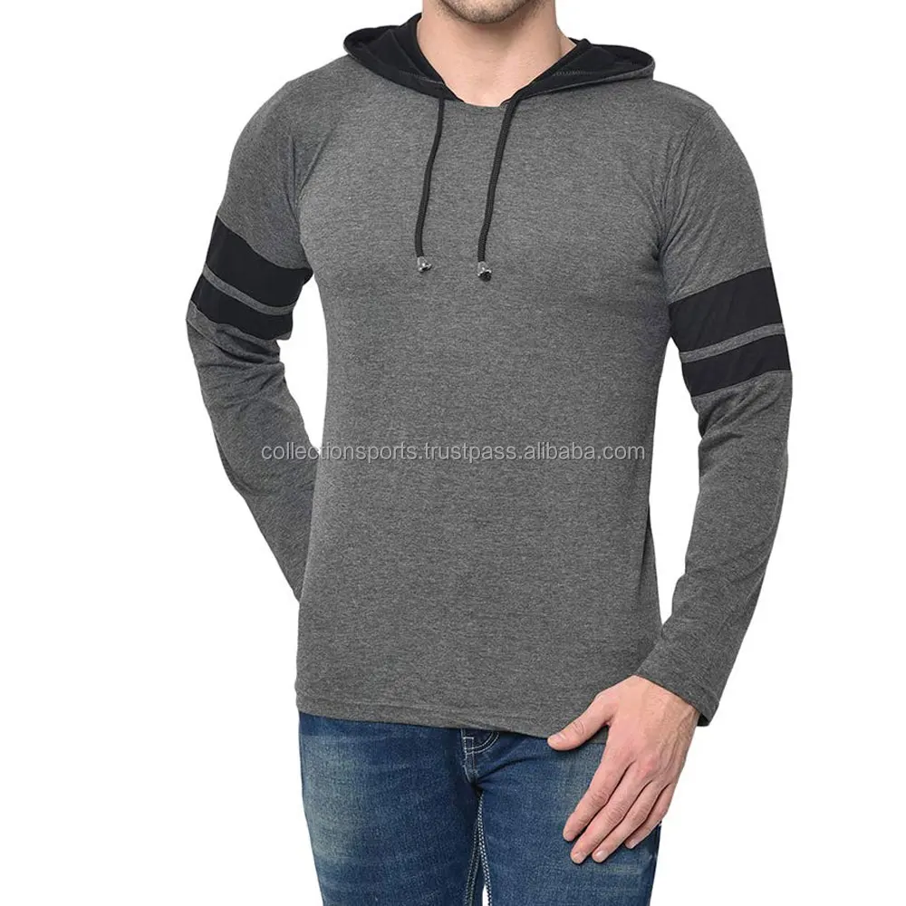 High Quality Men Wholesale Long Sleeve Pullover Full Zip Up Hoodie