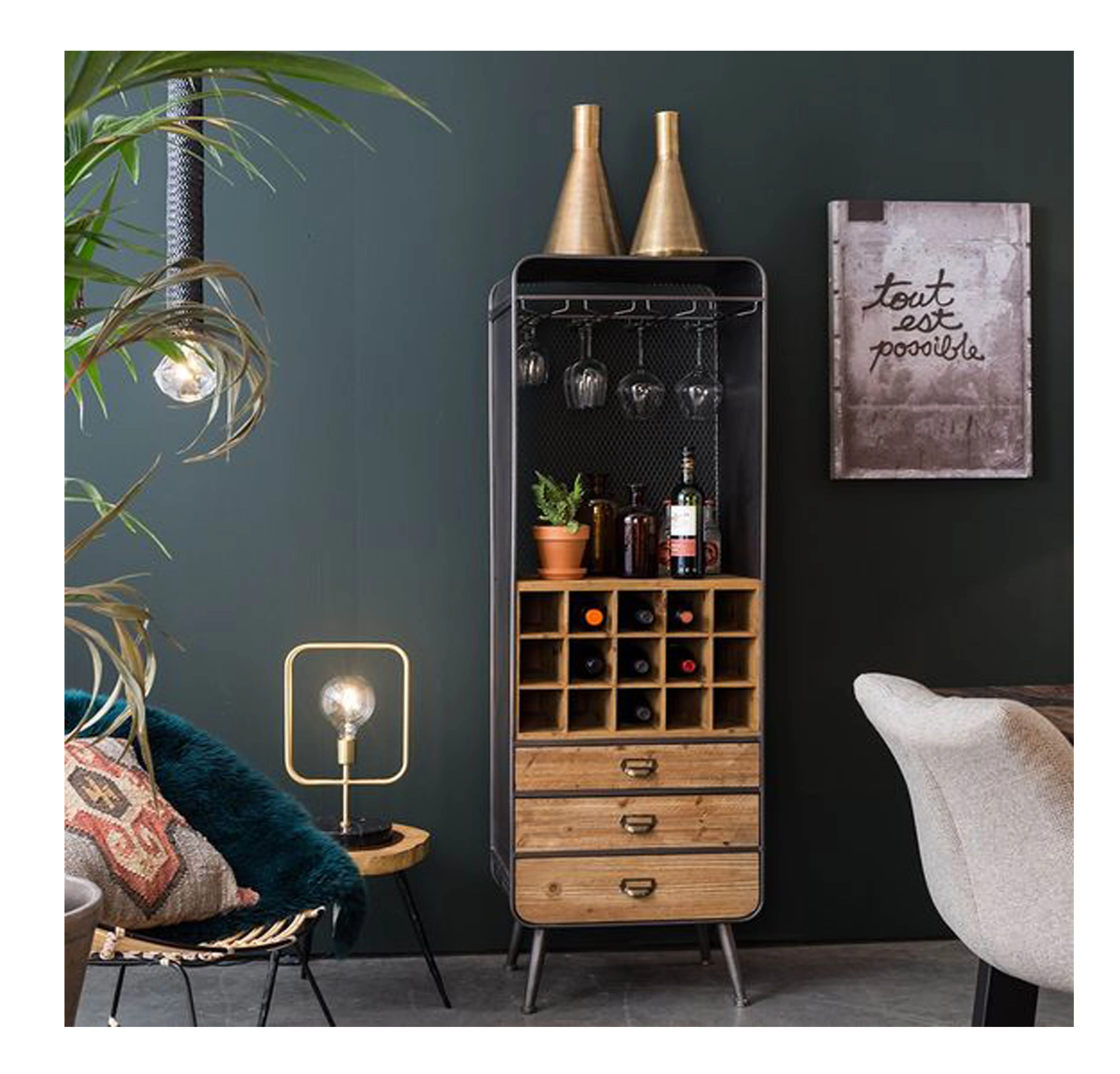Luxury Bar Cabinet Stylish Storage for Home Hotel