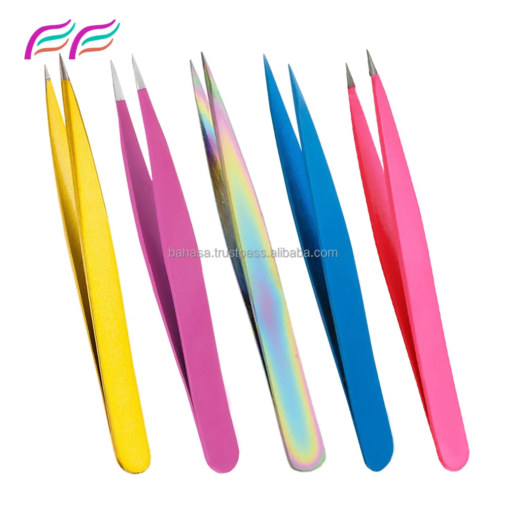 Black Eyebrow Tweezers Pointed Custom Logo Best Point Tweezers From