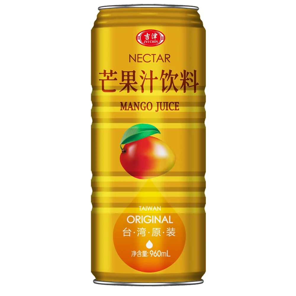 jyi chin tropical mango juice soft drink 960ml tin can