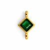 Diamond Bezel Green Stone