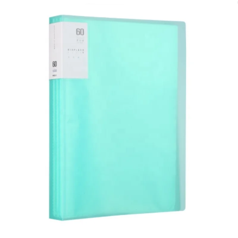 Папка для презентаций A4 размер 50% из переработанного материала 40 карманов черная с пластиковыми