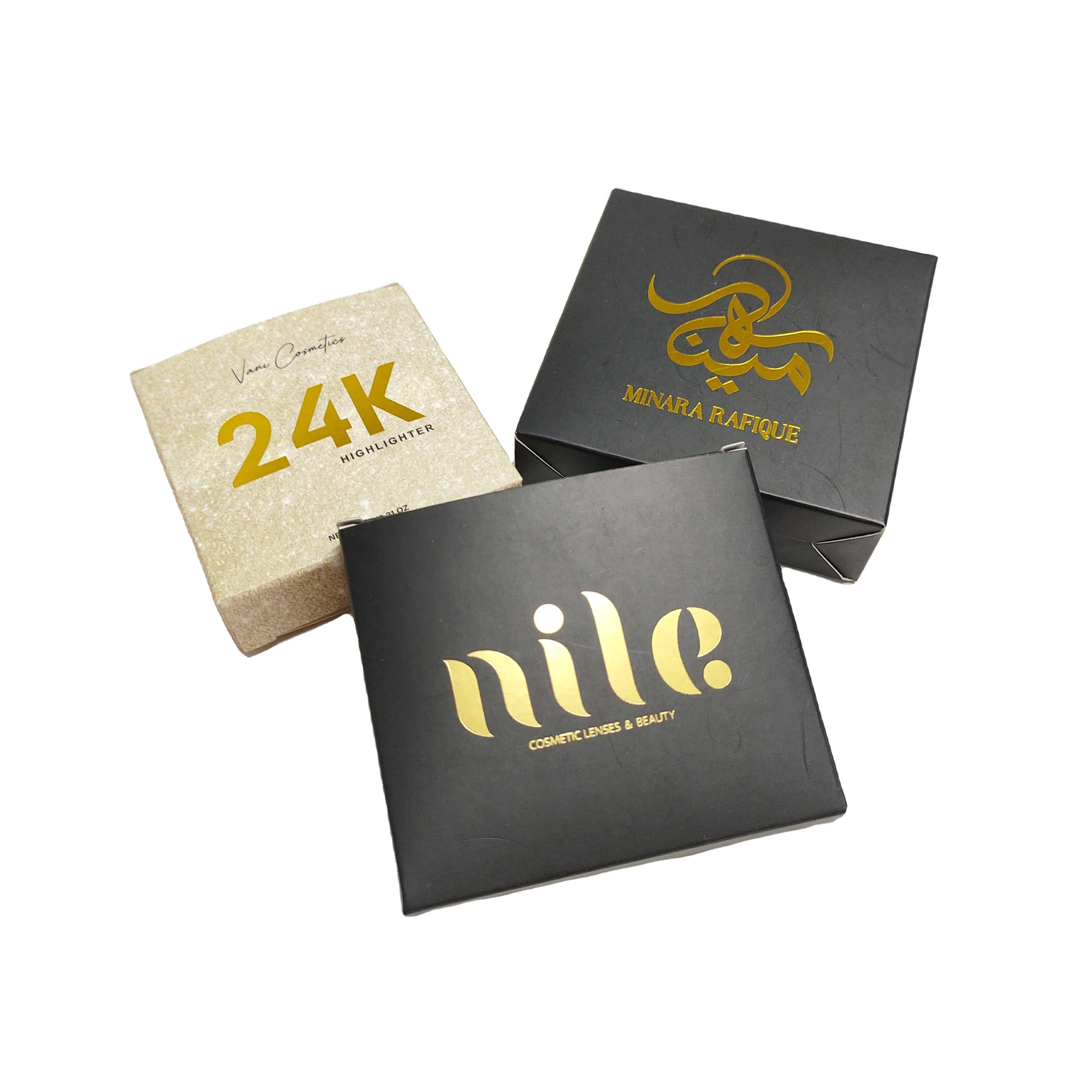 Lens Box Customized with Company logo for 1 Pair Contact Lenses Packaging Paper Box with Labels