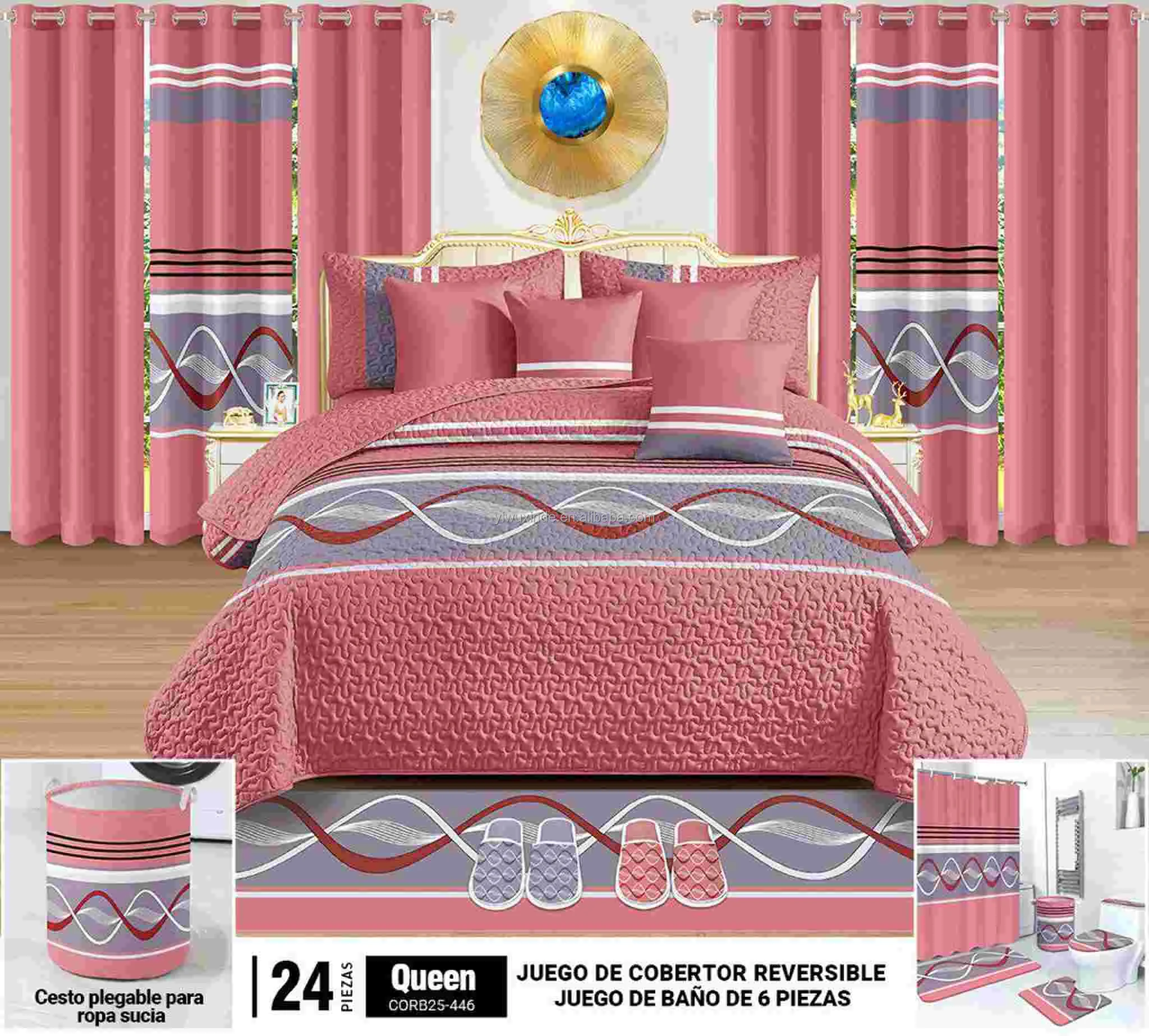 King Size 22 Piece Microfiber Bedding Set With Matching Curtains Special Made Buy Bedding Set