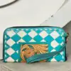 Turquoise & White Checkered