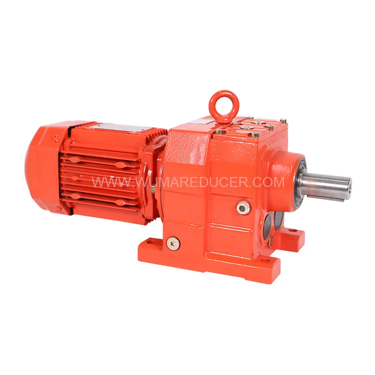 Helical Gearbox 12v DC Motor Speed Increase Hollow Inline Foot Mounted Helical Gearbox