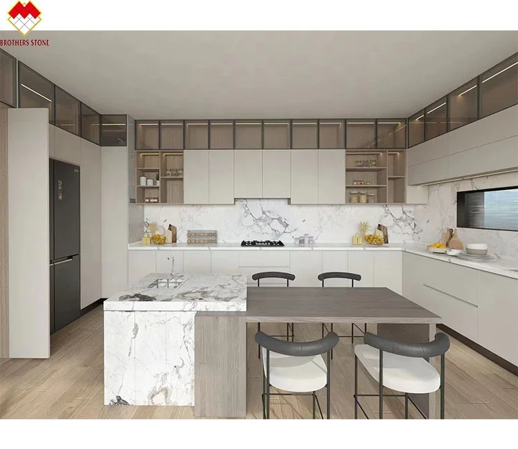 Custom Modern Cabinet Design with Artificial Quartz Top