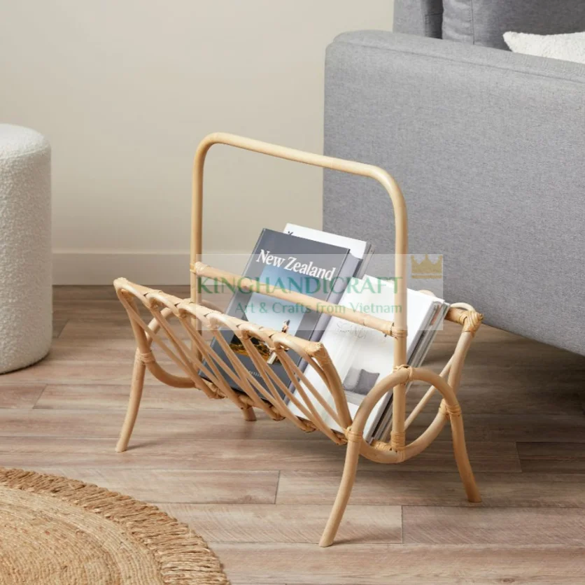 Декоративный держатель для магазинов ручной работы из ротанга органайзер газет и витрин натуральный Прочный Плетеный оптовая