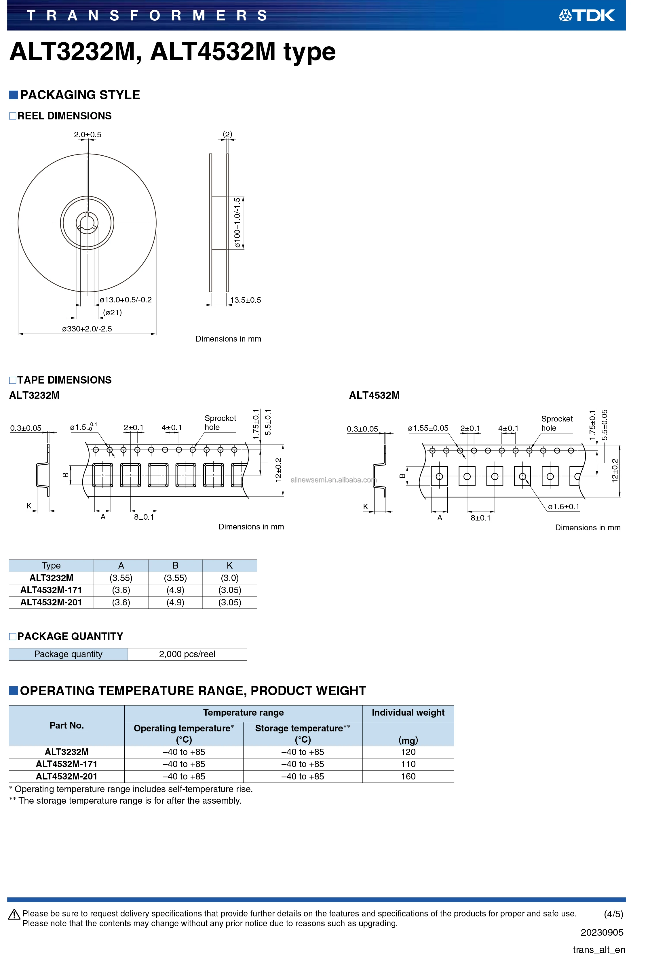 You can contact me for the best price ALT4532M-171-T001 Pulse Transformer XFRMR LAN 1CT 170UH Surface Mount Hot sale Original