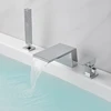 Electroplating - extended seven-shaped water outlet three-piece