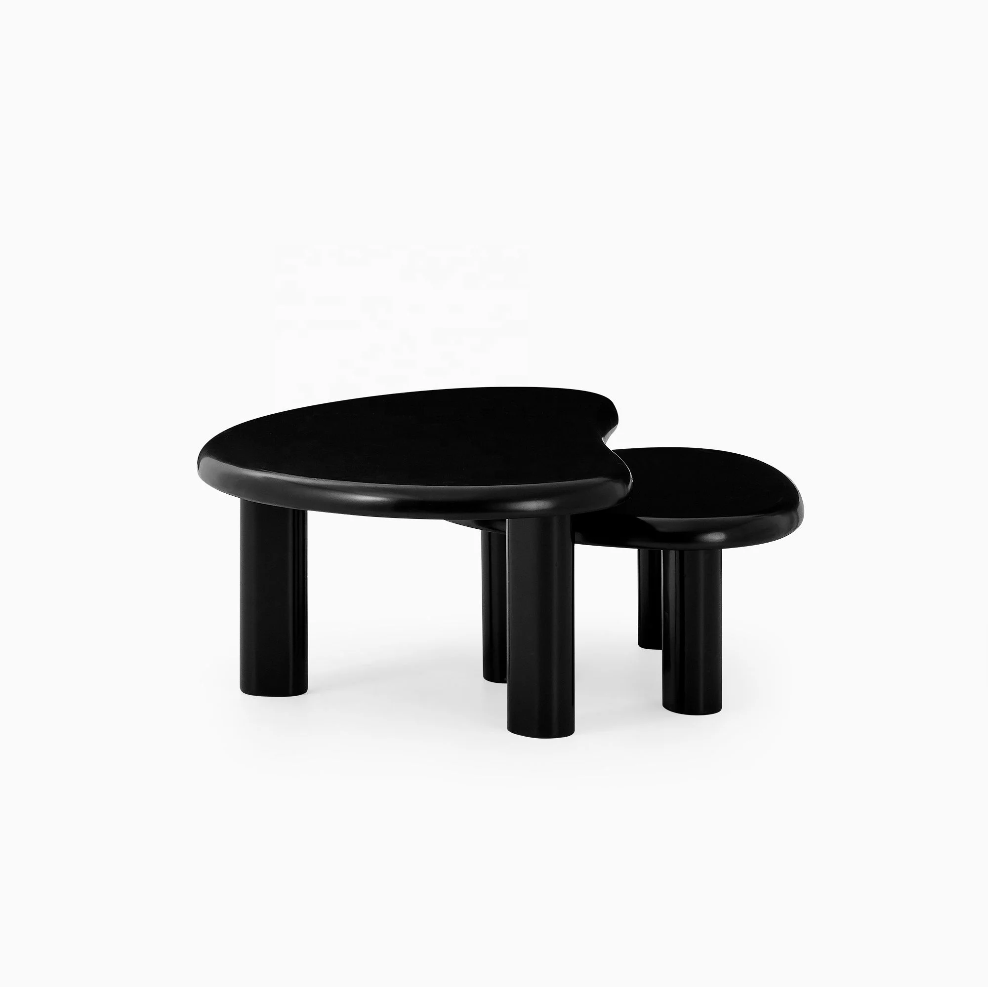 SWT 2024 Irregular Nesting Wooden Coffee Tables for Livingroom