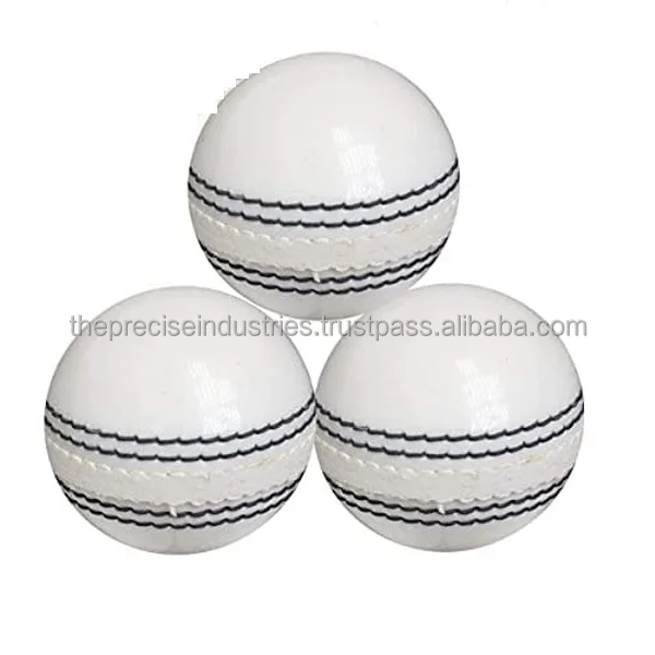 Leather Cricket White Color A Grade Hard And Seasoned Hand Stitched No