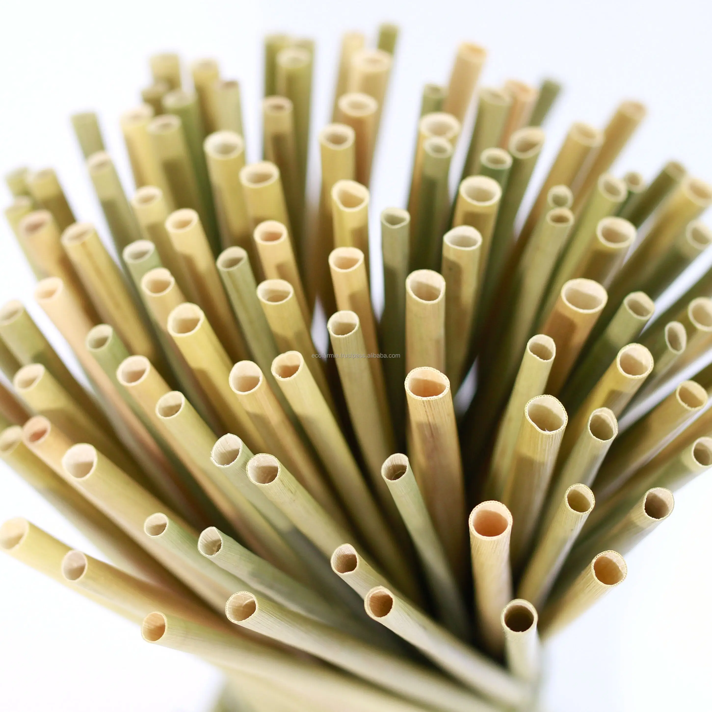 Biodergadable 100 Natural Grass Drinking Straws Eco Friendly Grass