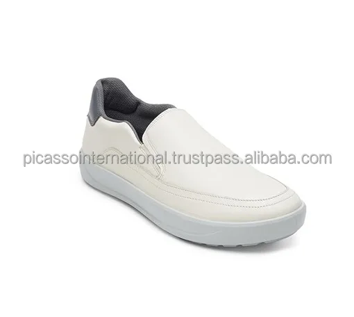 Superior Quality Classic Design Comfort Fashion Walking Flexible Business Work White Color Genuine Leather Loafer Shoes