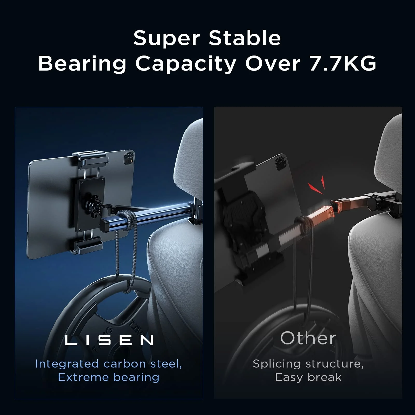 Universal Car Tablet Holder Back Seat Headrest Mount For IPad Air Mini